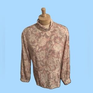 80's Floral Blouse